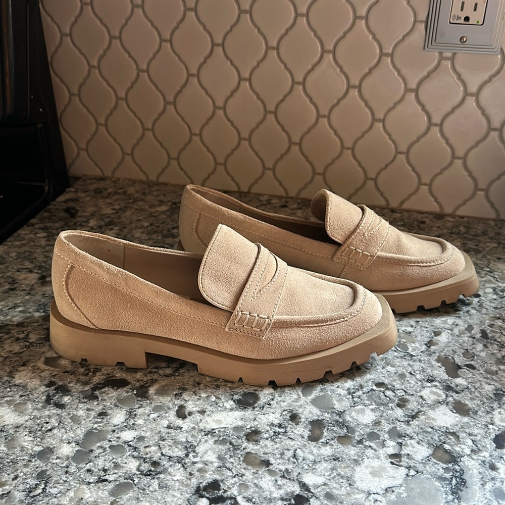 Dolce Vida Tan suede loafers